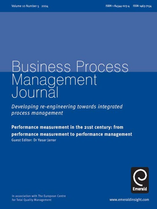Title details for Business Process Management Journal, Volume 10, Issue 5 by Yasar Jarrar - Available